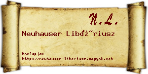 Neuhauser Libériusz névjegykártya